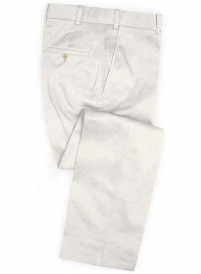 Cotton beige two-piece suit with notched lapel_3