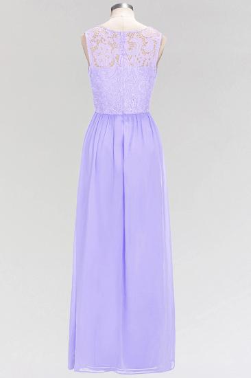 A-line Chiffon Lace Jewel Sleeveless Floor-Length Bridesmaid Dress with Ruffles_2