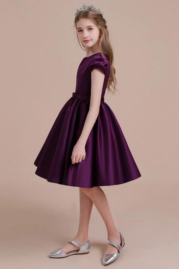 Winter Satin A-line Flower Girl Dress | Graceful Cap Sleeve Little Girls Pegeant Dress Online_4