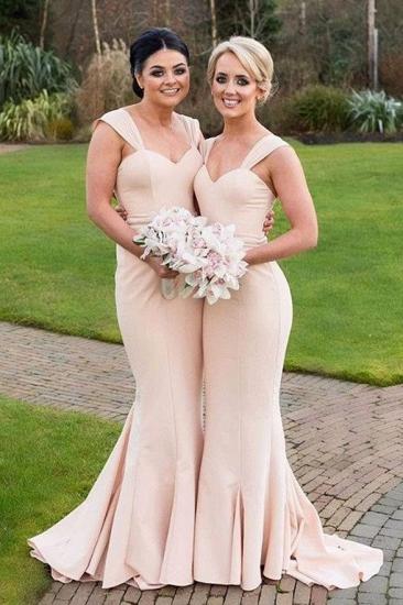 Elegant Simple Mermaid Bridesmaid Dress Straps Wedding Party Dresses