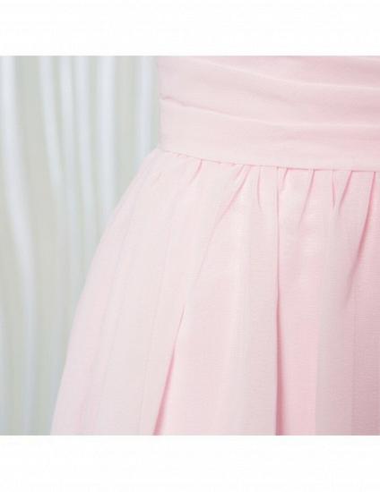 Short Chiffon Blush Pink Beach Bridesmaid Dress_3
