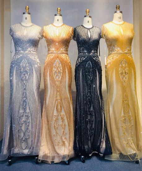 Luxury Mermaid Halter Rhinestones Prom Dress with Tassel | Sparkle Formal Evening Dresses_36