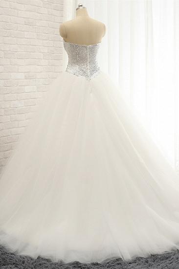 TsClothzone Stylish Sweatheart White Sequins Wedding Dresses A line Tulle Bridal Gowns On Sale_3