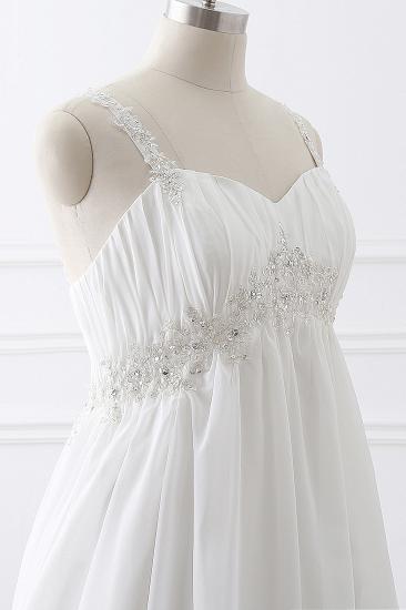 ALIVIA | Elegant A-Line Chiffon Wedding Dresses Straps Appliques Lace-Up Bridal Gowns_6