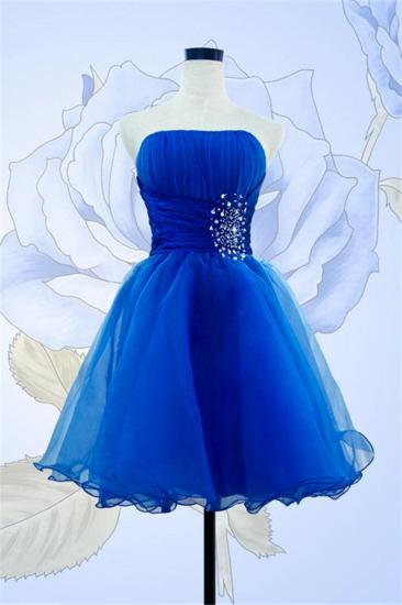 Cute Strapless Crystal Mini Homecoming Dress New Arrival Custom Made Short Cocktail Dress_4