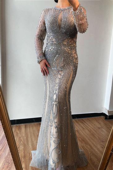Luxury Mermaid Halter Rhinestones Prom Dress with Tassel | Sparkle Formal Evening Dresses_18