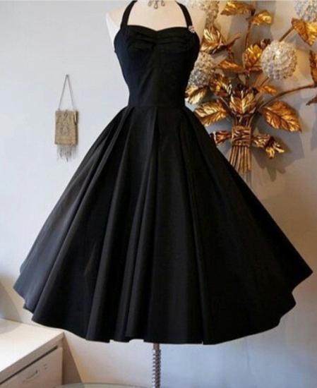 Black Halter A-Line 2022 Homecoming Dresses Elegant Simple Mini Cocktail Dress