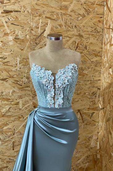 Sexy Blue Applique Long Evening Dress | Appliquéd Ball Gown_2