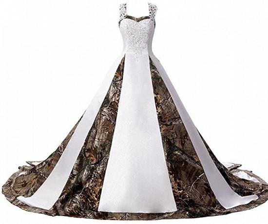 Traditionelles Ballkleid-Hochzeitskleid mit eckigem Ausschnitt und Hofschleppe_1