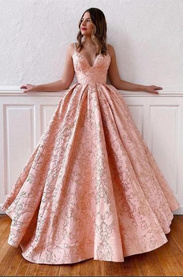 Schickes A-Linien-Abendkleid Sweetheart-Trägern Floral Formales Kleid_2