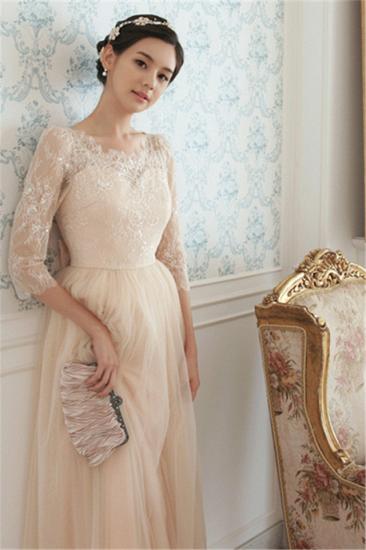 Champagne Ankle Length Lace-Up 2022 Evening Dresses Chiffon Lace Bowknot Charming Prom Dress