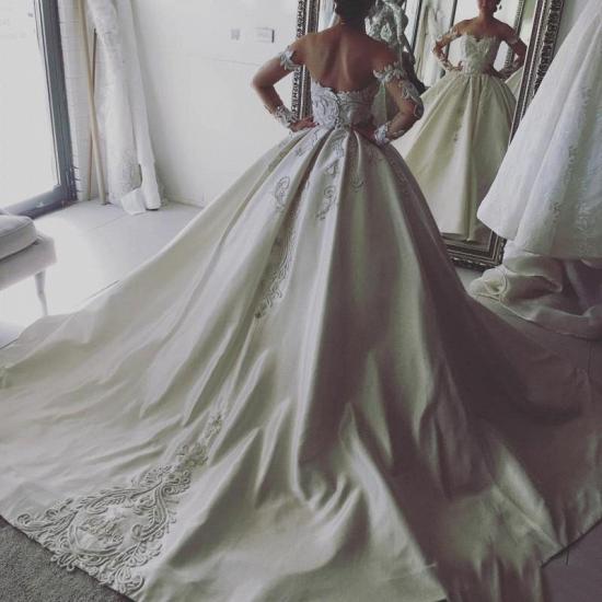 Elegant Long-Sleeve Wedding Dresses | Lace Ball Gown Bridal Dresses_2