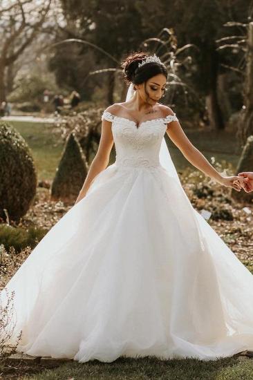 Simple wedding dresses A line | Beautiful wedding dresses with lace_1