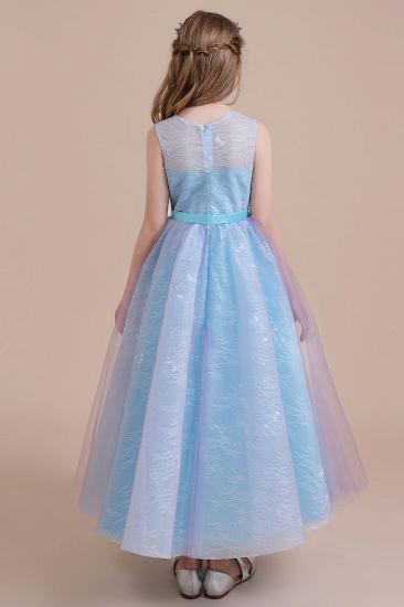 Cute Tulle A-line Flower Girl Dress | Illusion Lace Little Girls Pegeant Dress Online_3