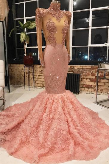 High Neck Sparkle Beads Sequins Prom Dresses Cheap 2022 | Sexy Mermaid Lace Appliques Graduation Dress