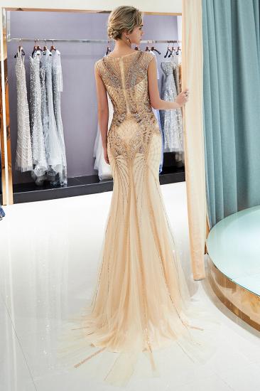 MAUD | Mermaid Sleeveless Golden Sequins Beading Formal Party Dresses_5