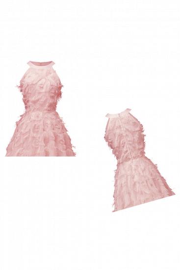 Elegant Halter Feather Princess Vintage Dresses | Retro A-line Burgundy Homecoming Dress_17