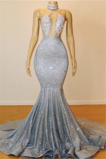 Mermaid Halter Sleeveless Floor-Length Prom Dress_2