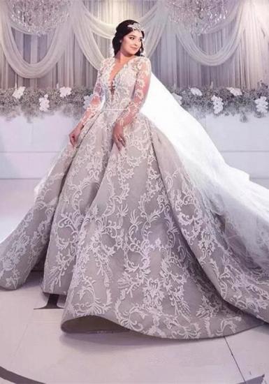 Gorgeous Long Sleeve Lace Wedding Dress | Princess Bridal Gowns