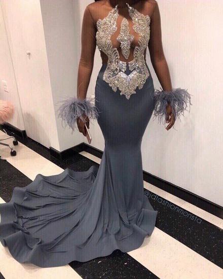 Delicate Beads Appliques Elegant Prom Dresses | Sheer Tulle Fit and Flare Evening Gowns_2
