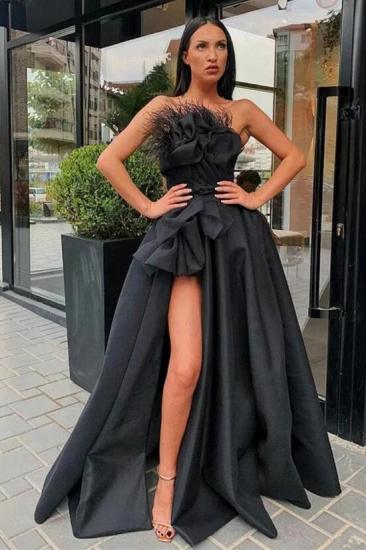 Black Sleeveless Off-Shoulder Long Evening Dress | Cheap Homecoming Dresses_1