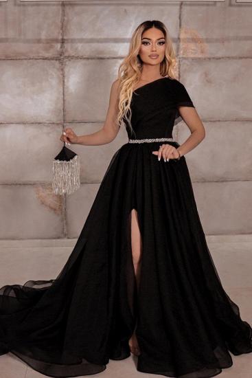 Elegante Abendkleider lang schwarz | Einfache Abendkleider für den Abend_1