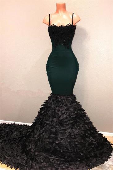 2022 Mermaid Prom Dresses | Spaghetti Straps Sweep Train Evening Dresses