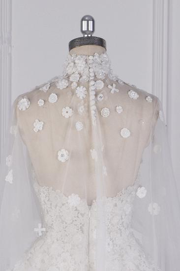 TsClothzone Chic High-Neck-Tüll-Spitze-Hochzeitskleid-Applikationen mit Perlenstickerei langen Ärmeln Brautkleider im Angebot_7