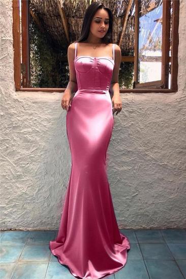 Spaghetti Straps Sexy Mint Evening Dresses Cheap | Sleeveless Mermaid Long 2022 Formal Prom Dress_3