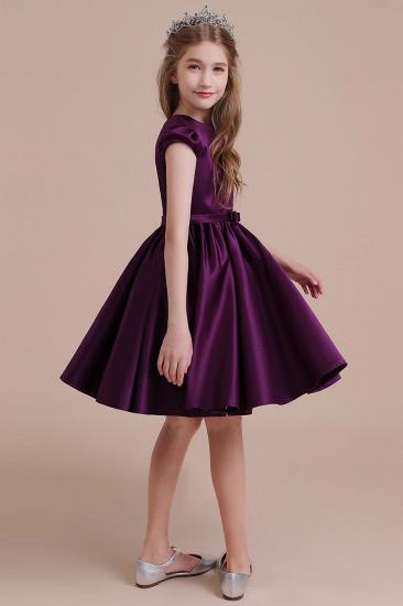 Winter Satin A-line Flower Girl Dress | Graceful Cap Sleeve Little Girls Pegeant Dress Online_5