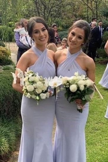 Halter Lavender Chiffon Modest Bridesmaid Dress under 100