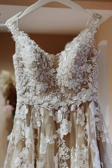 Vintage-Brautkleider aus Spitze | Eine Linie Brautkleider günstig_3