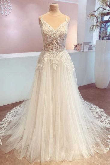 New wedding dresses A line | Wedding dresses with lace_1