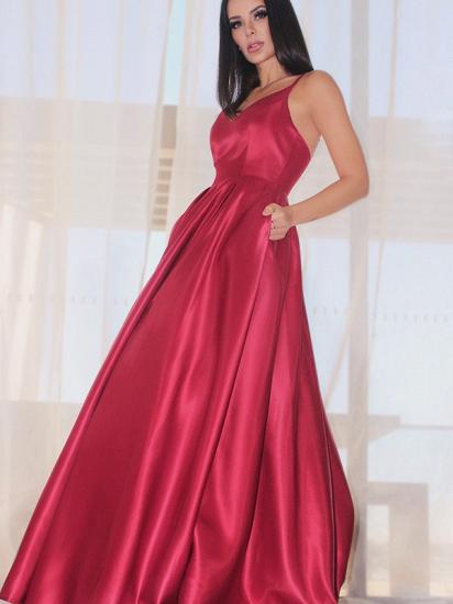 Luxury ball gown Red sweetheart a-line prom dress_8