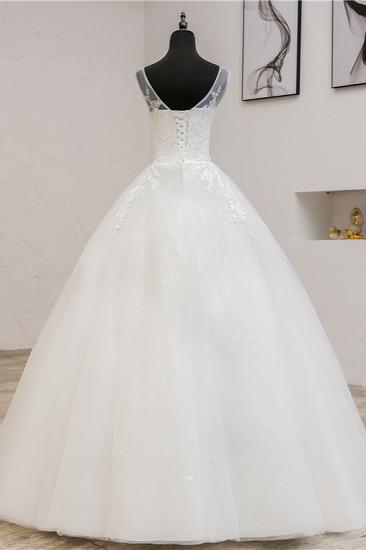 TsClothzone Glamorous Sweetheart Tulle Lace Wedding Dress Ball Gown Sleeveless Appliques Ball Gowns On Sale_3