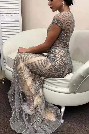 Luxury Mermaid Halter Rhinestones Prom Dress with Tassel | Sparkle Formal Evening Dresses_13