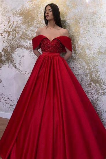 Lace Off-the-shoulder A-line Sweetheart Formal Dresses | Floor Length Party Gowns