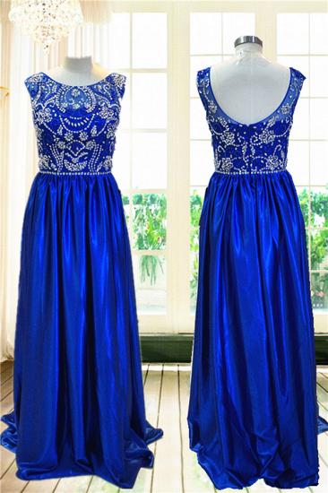 Royal Blue Elegant Evening Dresses with Crystal Beading Charming 2022 Prom Dress