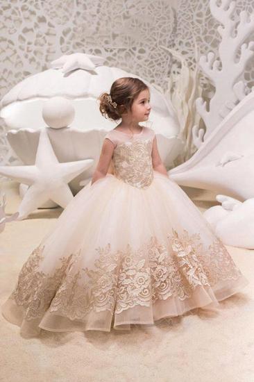 Cute Jewel Organza Floor Length Backless Flower Girl Dresses With Bow| Sleeveless FLoor Length Little Girl Pageant Dresses