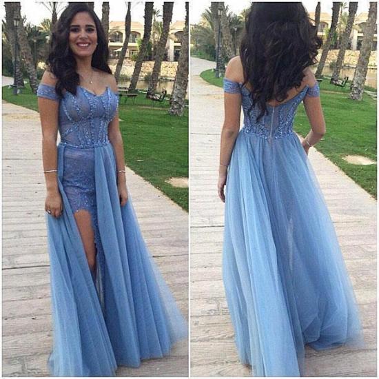 Off-the-shoulder Prom Dresses Cheap Sexy Slit Sheath Evening Gowns 2022_3