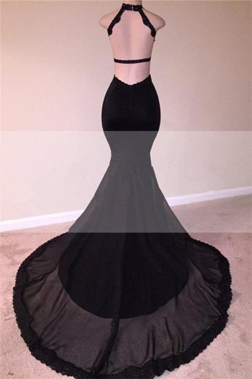 Sexy Black Open Back Lace Prom Dresses | Sleeveless See Through Tulle Evening Gown_3