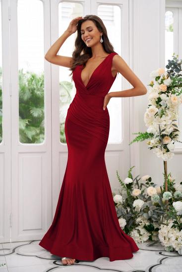 Fuchsia Bridesmaid Dresses Long | Simple evening dress_7