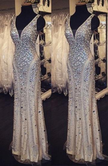Luxurious Sheath Rhinestones Formal Occasion Dress New Floor Length Evening Gown