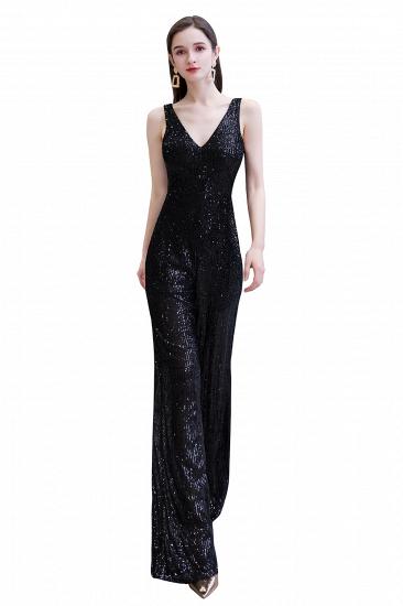 Sexy Shining V-neck Silver Sequin Sleeveless Prom Jumpsuit_28