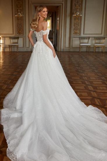 Designer Wedding Dresses With Glitter | Wedding dresses A line lace_2