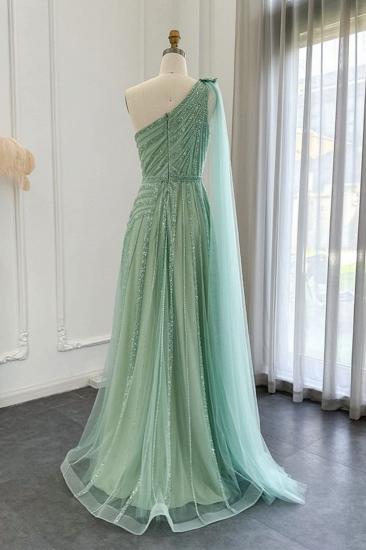 Luxuriöses One-Shoulder-Abendkleid mit glitzernden Perlen und Pailletten, formelles Dubai-Kleid für die Hochzeitsfeier_2
