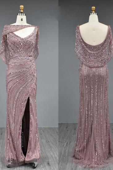 Designer evening dresses long age pink | Glitter prom dresses_2