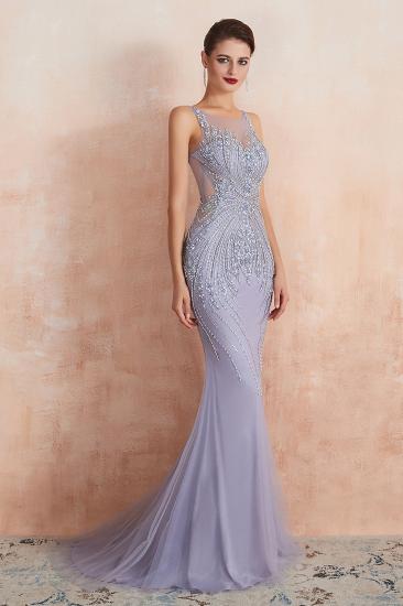Chipo | Luxury Illusion neck Lavender White Beads Prom Dress Online, Expensive Low back Column Evening Gowns_5