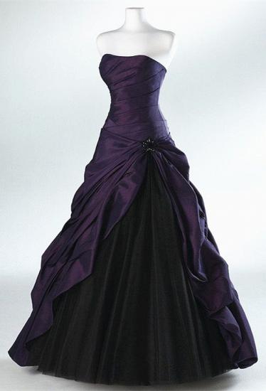 Purple Black Strapless 2022 Popular Quinceanera Dresses Taffeta Ruffle Long Ball Gowns Party Dresses