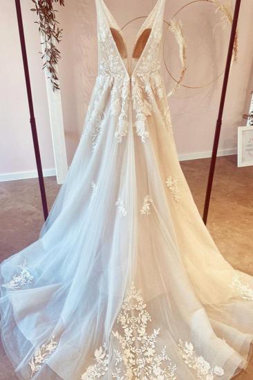 Simple wedding dress Boho | Wedding dresses a line lace_2
